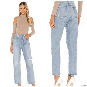 AGOLDE 90's Mid Rise Loose Fit in Captured A069C-1141 Size 28